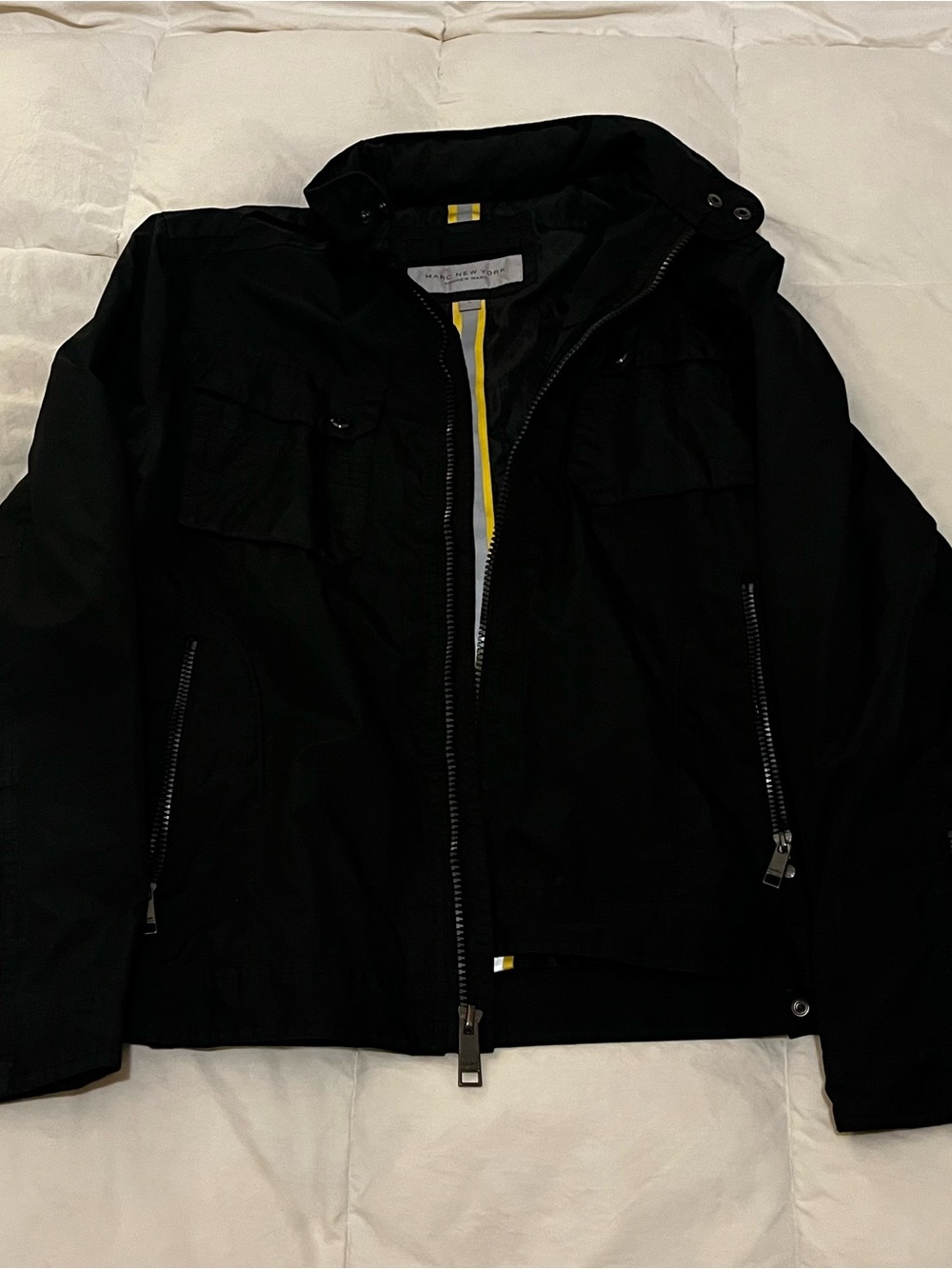 Men's Black Casual Lightweight Zip Jacket